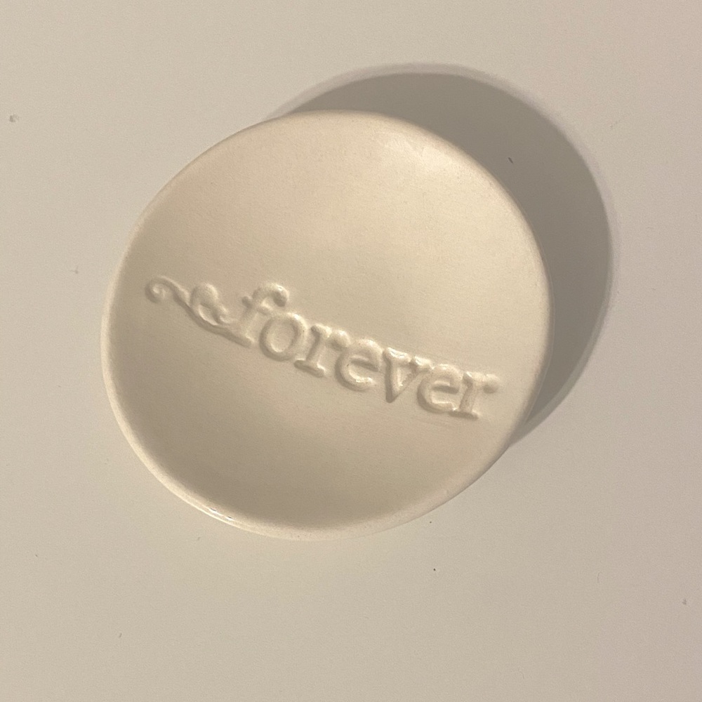 Handmade forever ceramic ring dish